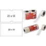 agipa Labels 100911 Rectangular Removable biały 21 x 12 mm — 1000 etykiet/rolka