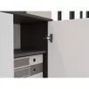 OLIV 2D CLOSED SHELVING UNIT, ANTHRACITE/Biały SET