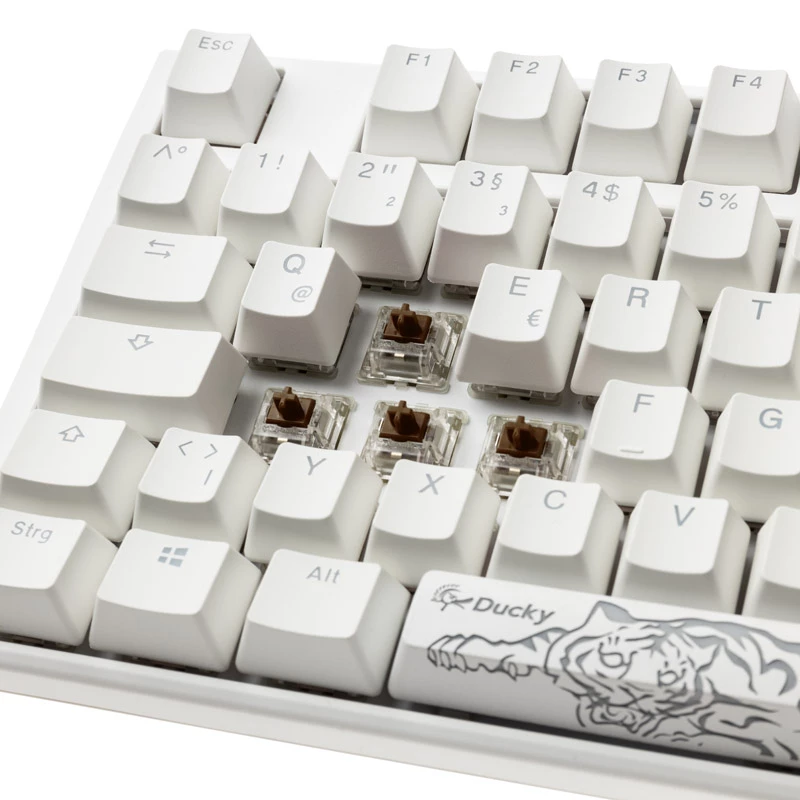 Ducky One 3 Classic Pure Biały TKL Gaming RGB LED - MX-Brown Klawiatura USB niemiecka biała (DKON2187ST-BDEPDPWWWSC1)