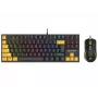 Zestaw Tracer HORNET 87 klawiatura i mysz Gaming USB QWERTY Czarny, Żółty