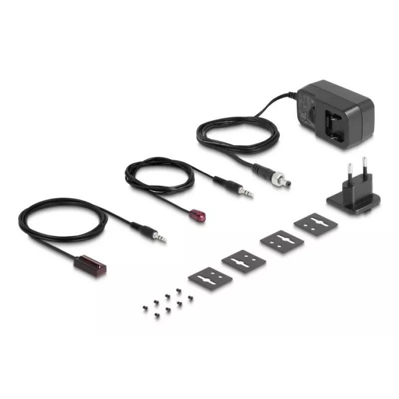 Zestaw nadajnika i odbiornika AV DELOCK 65955 — Przedłużacz HDMI Cat6/Cat6a, do 3840×2160, przewodowy, zasilanie Micro-USB B