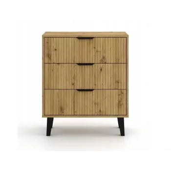 SCANDI 3S cienki dąb ARTISAN komoda