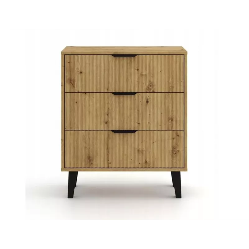 SCANDI 3S cienki dąb ARTISAN komoda