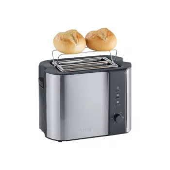 Toster Severin 2589 2 kromki 800 W Czarny, Stal nierdzewna