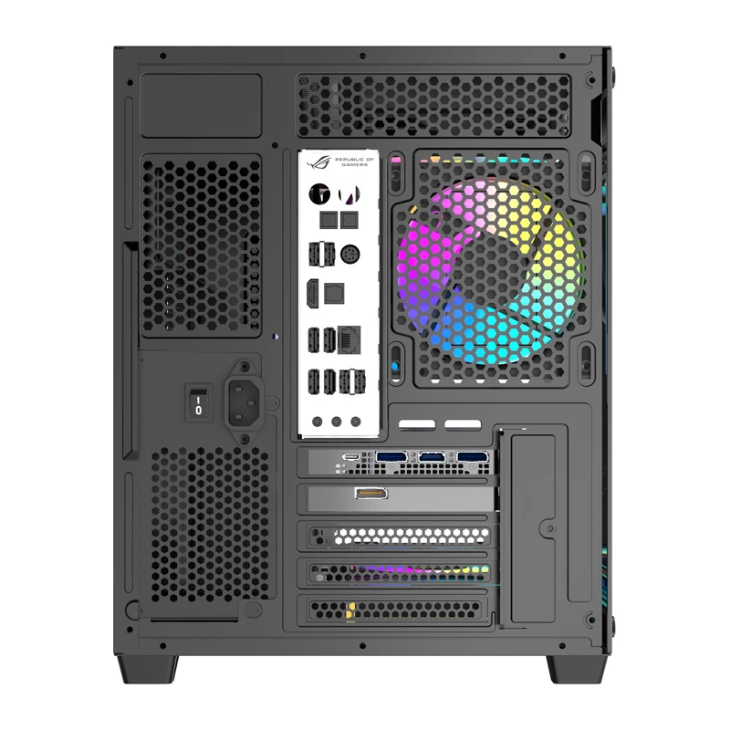 Obudowa komputerowa DarkFlash B275 PRO (czarna) z 6 dołączonymi wentylatorami
