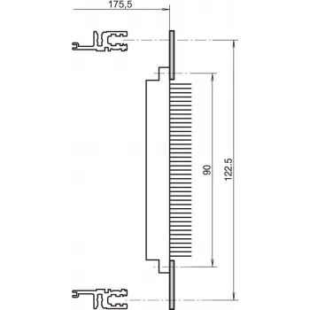 SZYN PŁASKI SCHROFF 84HP DIN41612 (4 SZT./ZESTAW) - Akcesorium do stelaży (20822048)