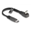 DeLOCK Kabel taśmowy USB 2.0 USB Type-C męski na USB Type-C męski kątowy PD 3.0 60 W 14 cm czarny