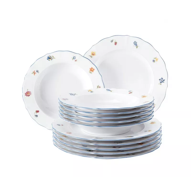 Zestaw obiadowy Seltmann Weiden 12 szt. Porcelana Biały