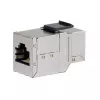 Ekranowany łącznik keystone Cat6 inline, komplet 8 szt., EQUIP — Płaska konstrukcja, RJ-45, 17×35,5×24,4 mm, srebrny
