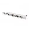Patch panel 1U LANBERG PPS7-1024-S — 24-portowy, Cat7, F/UTP, metalowy, 1U (445×102×44,5 mm)