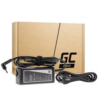 Zasilacz Green Cell AD41P 65W do laptopów ASUS, 19V 3,42A, wewnętrzny, czarny