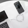 Przewód Baseus High Density Braided USB-C na Lightning, 20W, PD, 2m (biały)