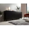 Komoda Cama Meble ETNA 2000×420×820 mm, czarny mat, płyta wiórowa