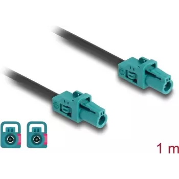 Kabel koncentryczny DeLOCK 90128 1 m Mini FAKRA Z Aqua Czarny