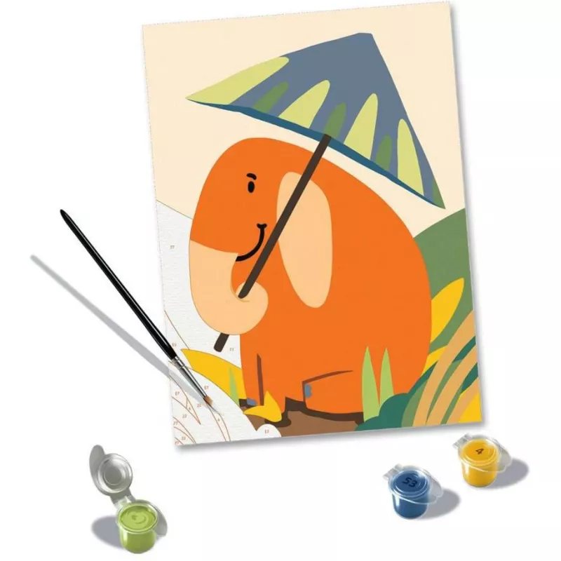 Zestaw do malowania Ravensburger CreArt Hello Elephant — kreatywny zestaw farb dla dzieci