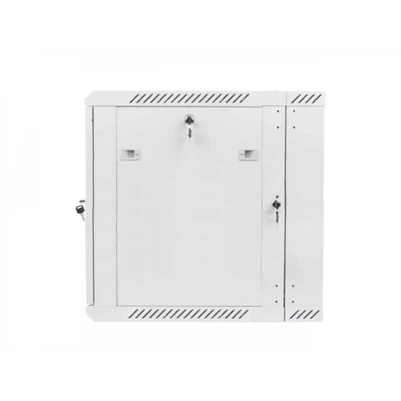 DWUCZĘŚCIOWA SZAFKA RACK DO MONTAŻU NA ŚCIANIE 19 inch 12U 600X600 SZARA LANBERG (PŁASKI PAKIET)