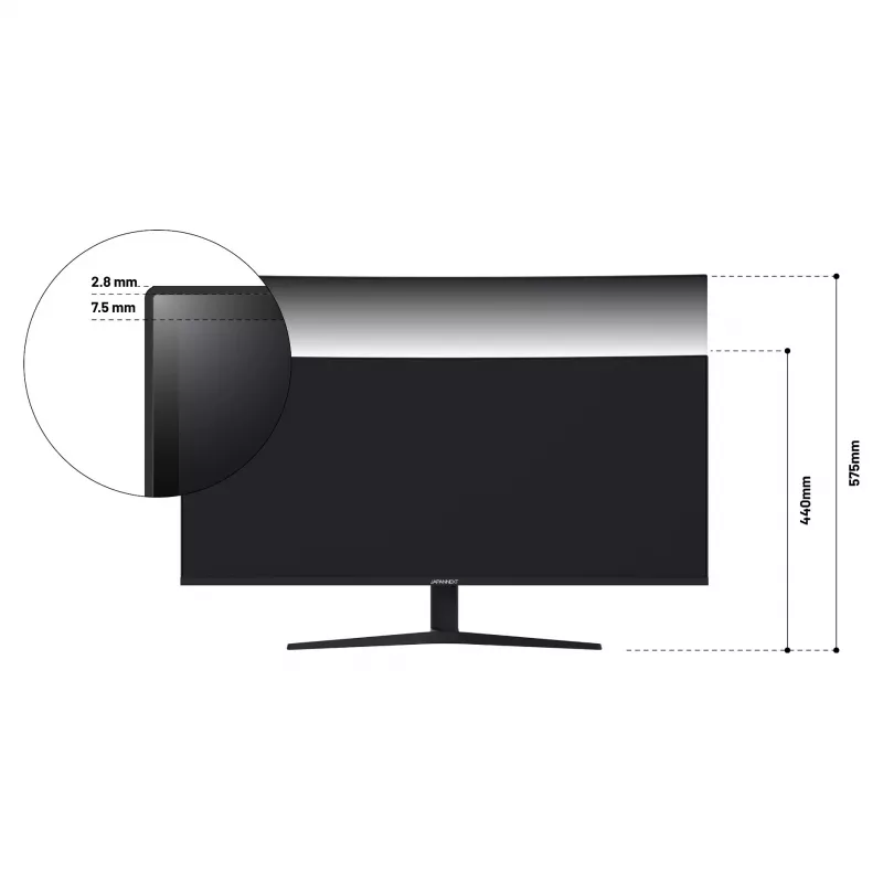 JAPANNEXT JN-IPS375UWQHD+75F-C65W-HS zakrzywiony UWQHD+