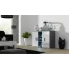 Cama Komoda 120 cm SOHO S7 szary/biały połysk