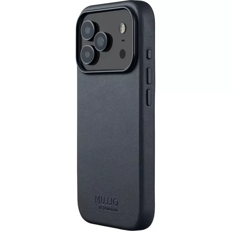 Mujjo Full Leather Case MagSafe etui do iPhone 17 Pro Szary