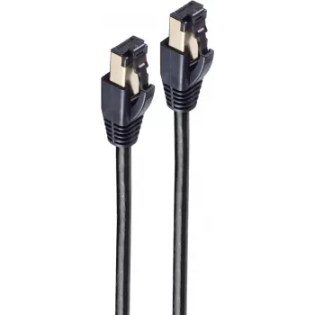 Kabel sieciowy ShiverPeaks SC08-41015 Kabel krosowy kat. 8.1 F/FTP PIMF 0,5 m czarny