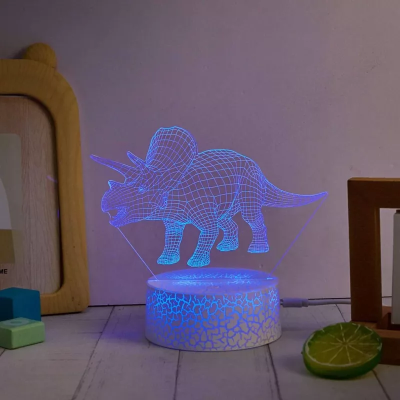 Lampa stołowa LED MANTA SNL117RGB RGB dekoracja światłem 3D z dinozaurem