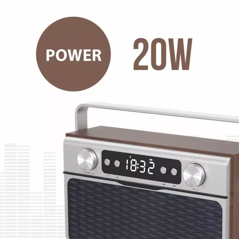 Przenośne radio MANTA RDI917PRO z Bluetooth i odtwarzaniem USB