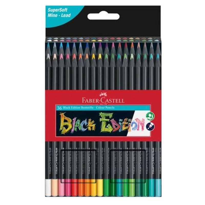 Zestaw kredek Faber-Castell 116436 — 36 sztuk, wielokolorowy, pudełko kartonowe