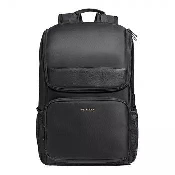 Plecak Vention KROB0 19 L kompaktowy plecak typu rack, PU, do laptopa do 15,6 cala, 450×280×150 mm, czarny