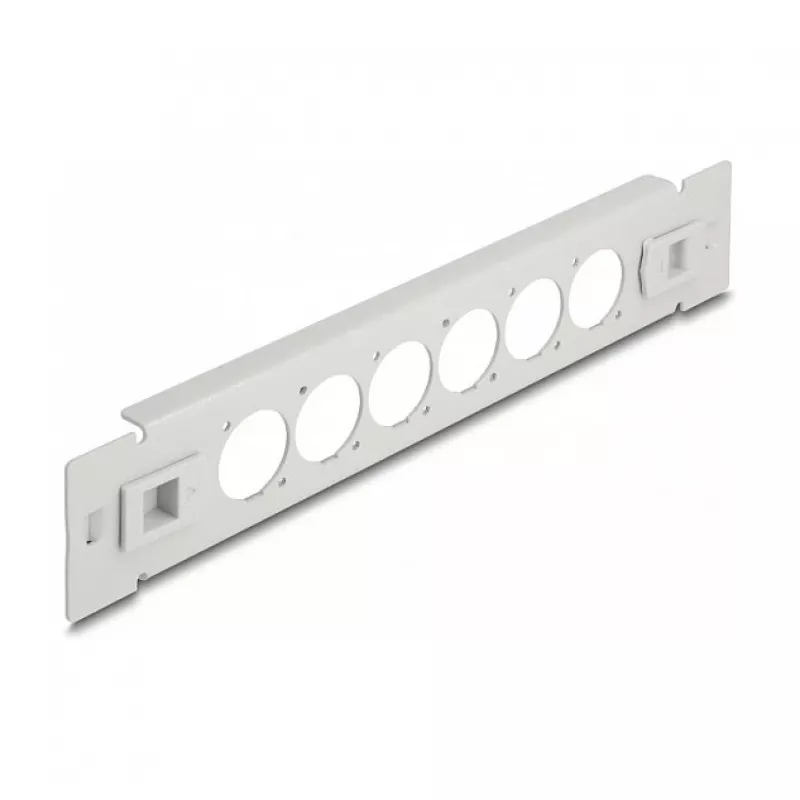 Panel krosowy DeLOCK 10 cali D-Type 6 portów bez narzędzi szary