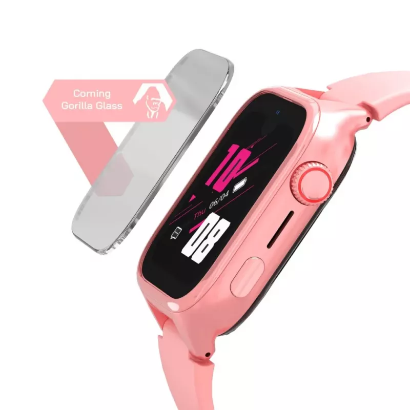 Smartwatch Stelio Junior Pro AI 4G ST-SWJ102-PK — dziecięcy zegarek 4G, różowy