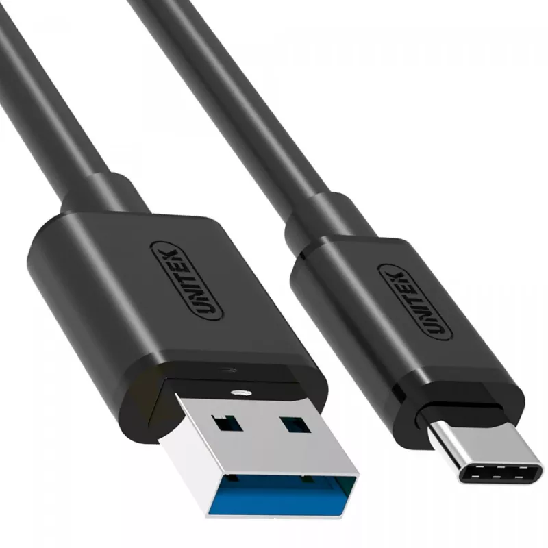 UNITEK Y-C474BK kabel USB USB 3.2 Gen 1 (3.1 Gen 1) 1 m USB A USB C Czarny
