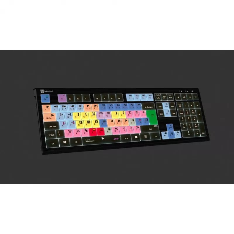 Logickeyboard Avid Media Composer ASTRA 2 podświetlana klawiatura PC UK (LKB-MCOM4-A2PC-UK)