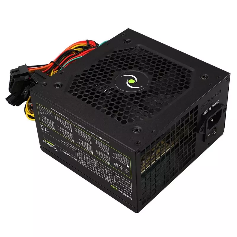 Zasilacz TECNOWARE Free Silent 500 W — ATX, 20+4 pin, wentylator 120 mm, wydajność 86%