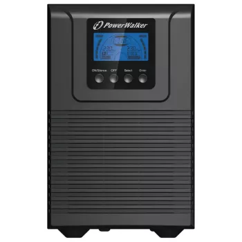 Zasilacz awaryjny UPS PowerWalker VFI 1000 TGB — 1 kVA (900 W), konwersja podwójna online, 4× gniazda C13, USB, RS-232, EPO
