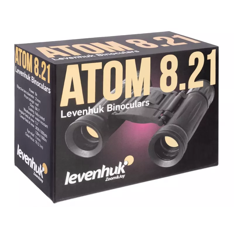 Binoculars Levenhuk Atom 8x21 Roof Czarny Magnification 8x
