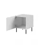 Zestaw szafek nocnych Cama Meble HOLE — 2 szt., 44×40,5×53,5 cm, biały mat, MDF/płyta wiórowa, rama 16 mm