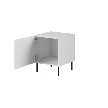 Zestaw szafek nocnych Cama Meble HOLE — 2 szt., 44×40,5×53,5 cm, biały mat, MDF/płyta wiórowa, rama 16 mm