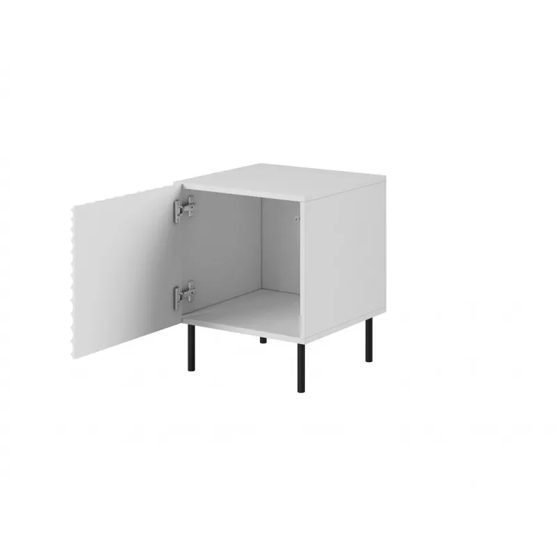 Zestaw szafek nocnych Cama Meble HOLE — 2 szt., 44×40,5×53,5 cm, biały mat, MDF/płyta wiórowa, rama 16 mm