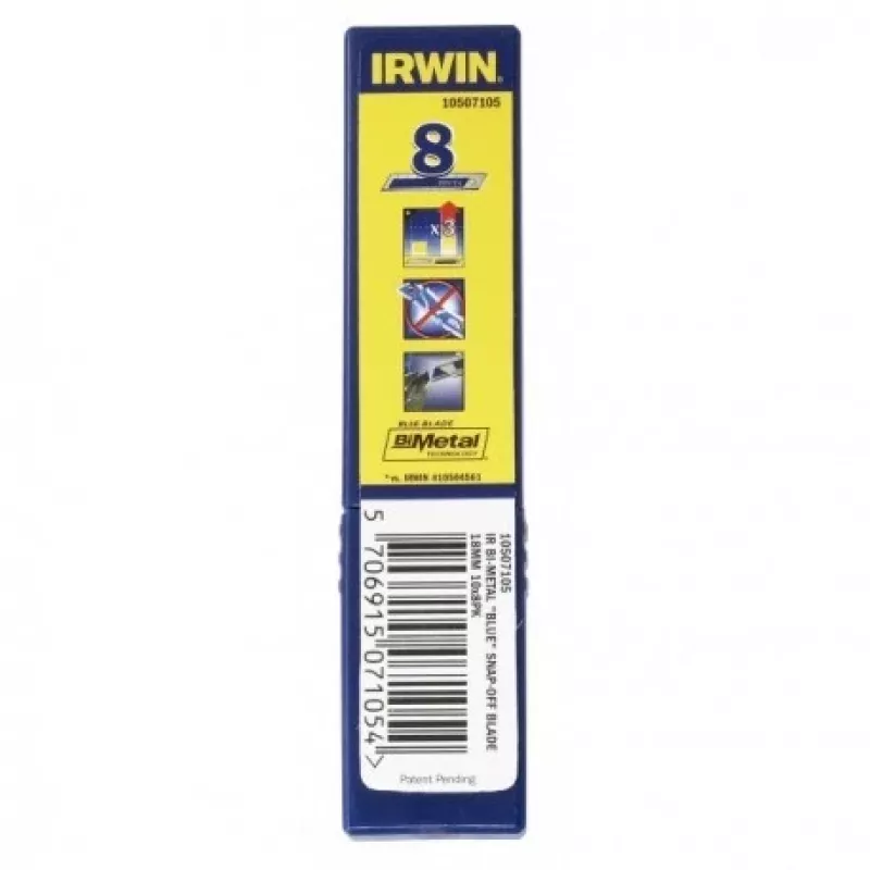 IRWIN ZŁAMANE OSTRZA 18 mm / 50 szt. BIMETALOWE