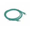 Kabel krosowy LANBERG Cat5e U/UTP RJ-45 na RJ-45 2 m zielony, CCA 26 AWG, płaszcz HDPE, 100 MHz