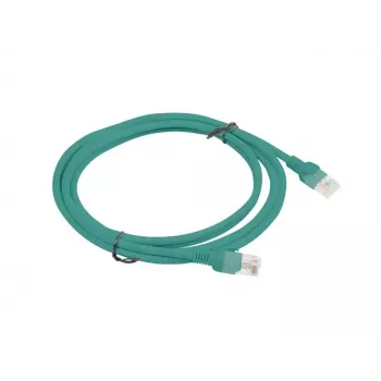 Kabel krosowy LANBERG Cat5e U/UTP RJ-45 na RJ-45 2 m zielony, CCA 26 AWG, płaszcz HDPE, 100 MHz