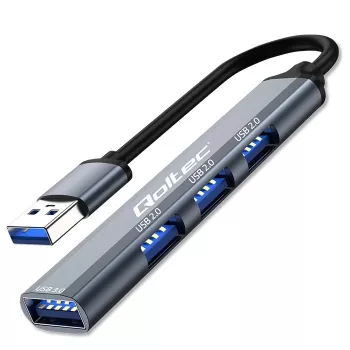 Hub USB QOLTEC 53793 — wejście USB 3.0, 3× porty USB 2.0