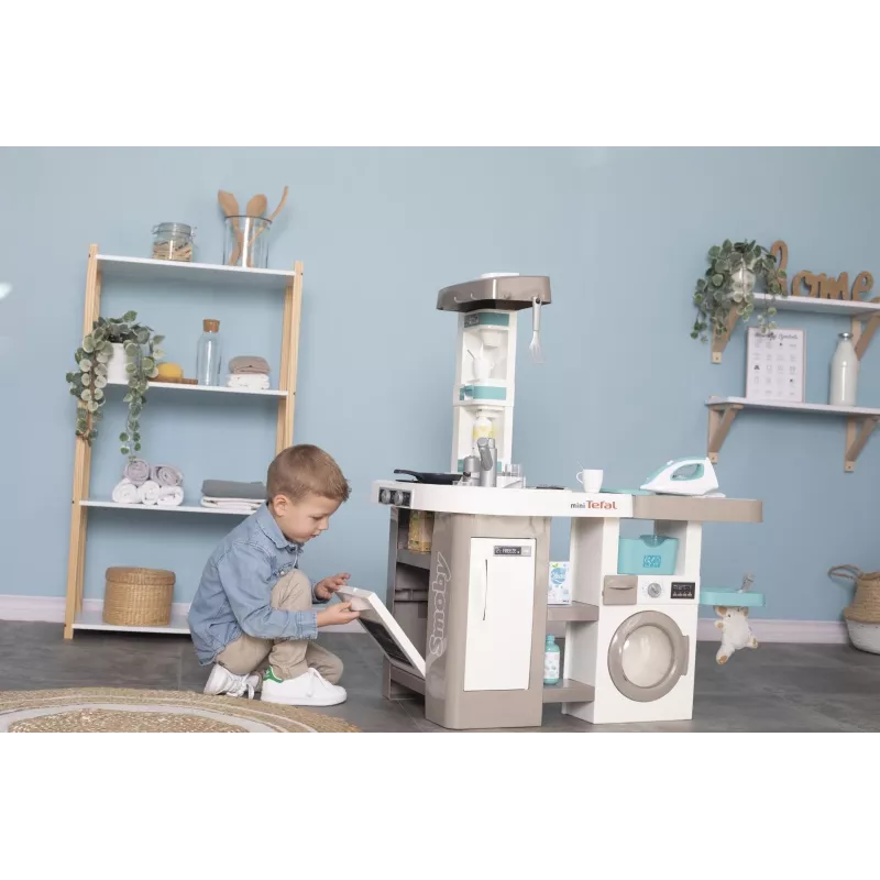 Smoby 311050 kuchnia zabawkowa z kącikiem do prania i akcesoriami