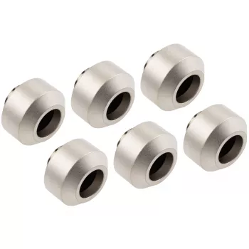 Zestaw złączek do twardych rurek OPTIMUS OP-FIT-HARD-12MM-NICKEL-6PACK — 12 mm, 6 sztuk z narzędziem instalacyjnym, nikiel satynowy