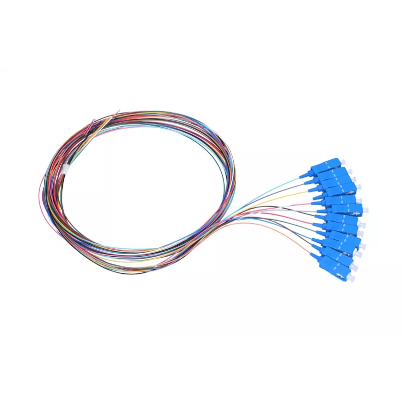Zestaw pigtaili SC/UPC singlemode Extralink G.657A1 900µm 1 m 12 szt. 12 kolorów