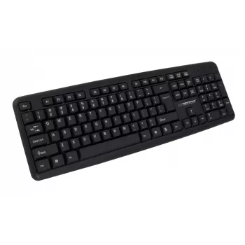 Przewodowa klawiatura ESPERANZA EK134 pełnowymiarowa 100% USB, czarna, kabel 1,45 m