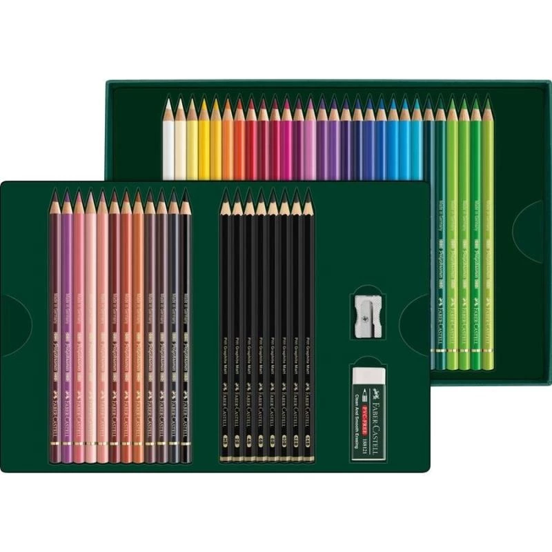 Kredka olejna Faber-Castell Polychromos & Pitt Graphite Matt Zestaw 48 szt. Wielokolorowy