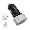 Ładowarka samochodowa 2xUSB 2.4A aluminium