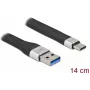 Płaski kabel taśmowy FPC DeLOCK USB 3.2 Gen 1 Type-A – Type-C 14 cm