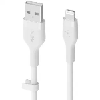 Kabel Belkin Cbl Scicone USB-A LTG 2M blc Biały USB A USB C Lightning